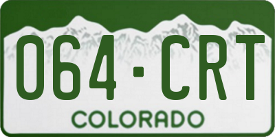 CO license plate 064CRT
