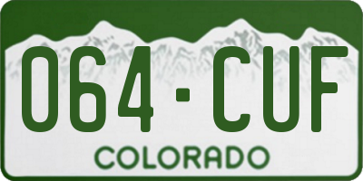 CO license plate 064CUF