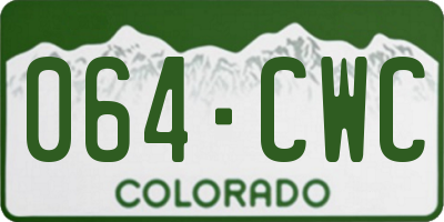 CO license plate 064CWC
