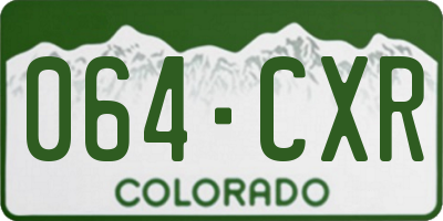 CO license plate 064CXR