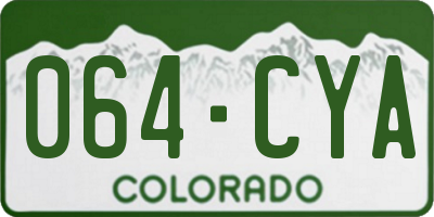 CO license plate 064CYA