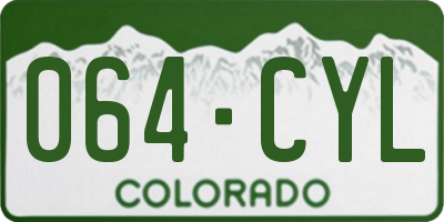 CO license plate 064CYL