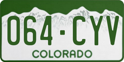 CO license plate 064CYV
