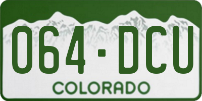 CO license plate 064DCU
