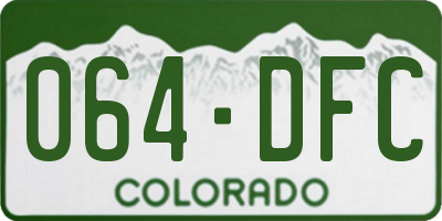 CO license plate 064DFC