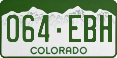 CO license plate 064EBH