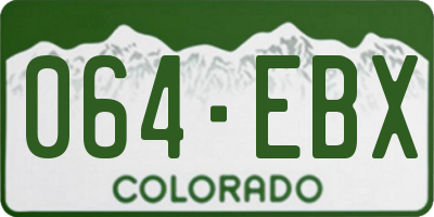CO license plate 064EBX