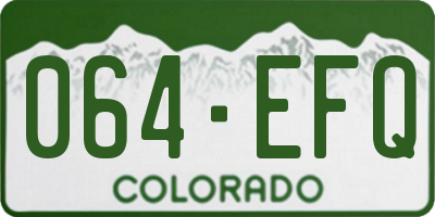 CO license plate 064EFQ