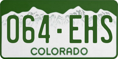 CO license plate 064EHS