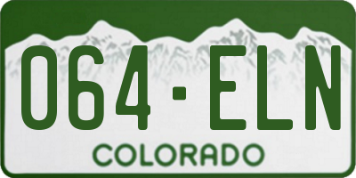 CO license plate 064ELN