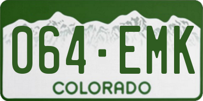 CO license plate 064EMK