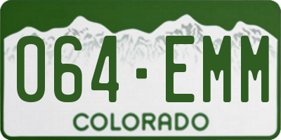 CO license plate 064EMM