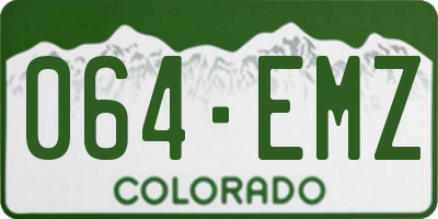 CO license plate 064EMZ