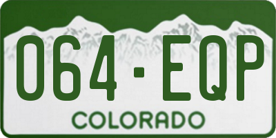 CO license plate 064EQP