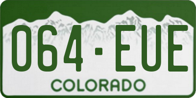 CO license plate 064EUE