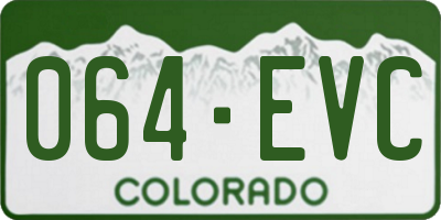 CO license plate 064EVC