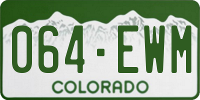CO license plate 064EWM