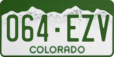 CO license plate 064EZV