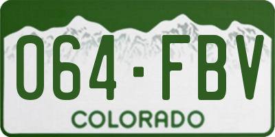CO license plate 064FBV