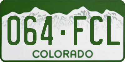 CO license plate 064FCL