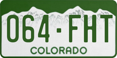 CO license plate 064FHT
