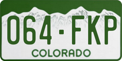 CO license plate 064FKP
