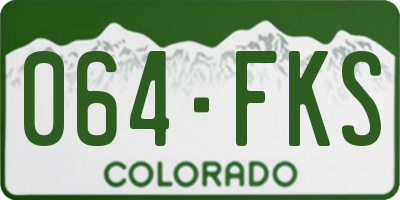 CO license plate 064FKS