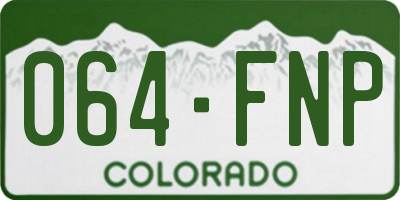 CO license plate 064FNP