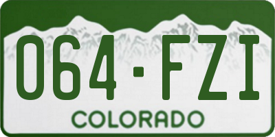 CO license plate 064FZI