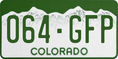 CO license plate 064GFP