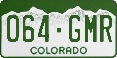 CO license plate 064GMR