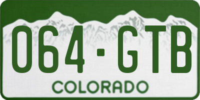 CO license plate 064GTB