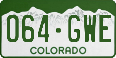 CO license plate 064GWE