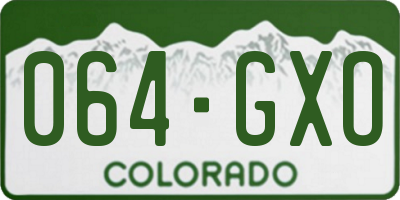CO license plate 064GXO