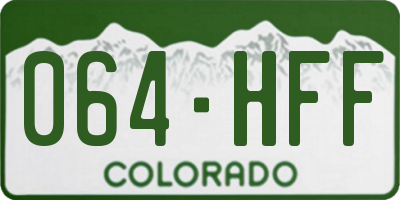 CO license plate 064HFF