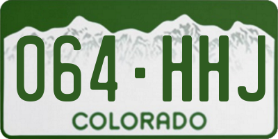 CO license plate 064HHJ
