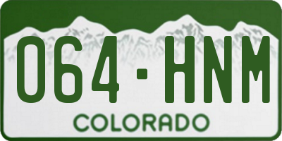 CO license plate 064HNM