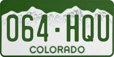 CO license plate 064HQU