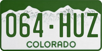 CO license plate 064HUZ