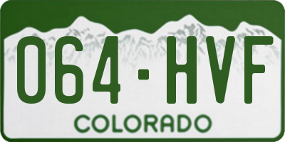CO license plate 064HVF
