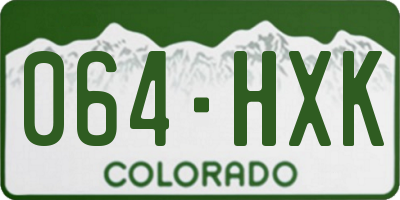 CO license plate 064HXK