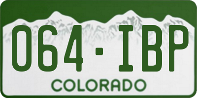 CO license plate 064IBP