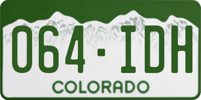 CO license plate 064IDH