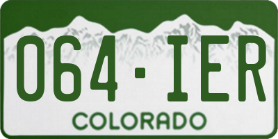 CO license plate 064IER