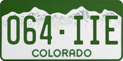 CO license plate 064IIE