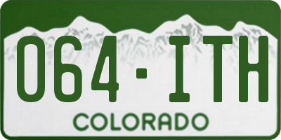 CO license plate 064ITH