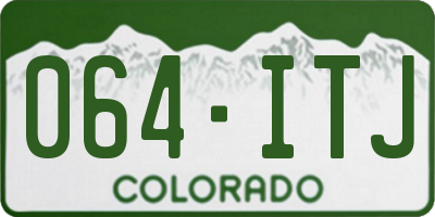 CO license plate 064ITJ