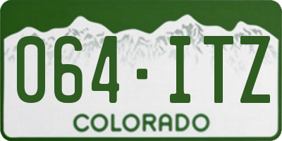 CO license plate 064ITZ