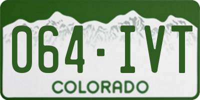 CO license plate 064IVT