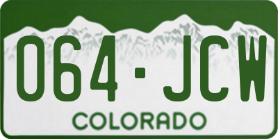 CO license plate 064JCW